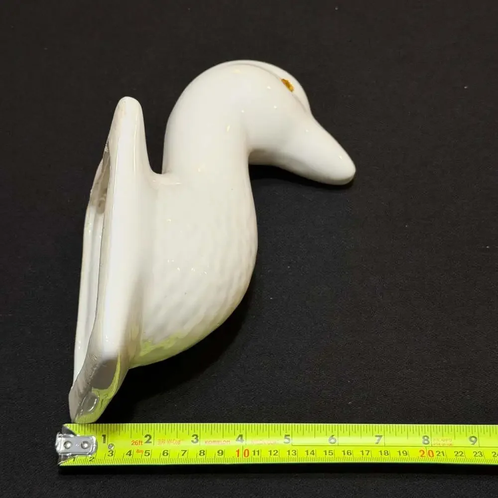 Vintage Marsh Industries Ceramic Duck Head Wall Mount Towel Apron Holder